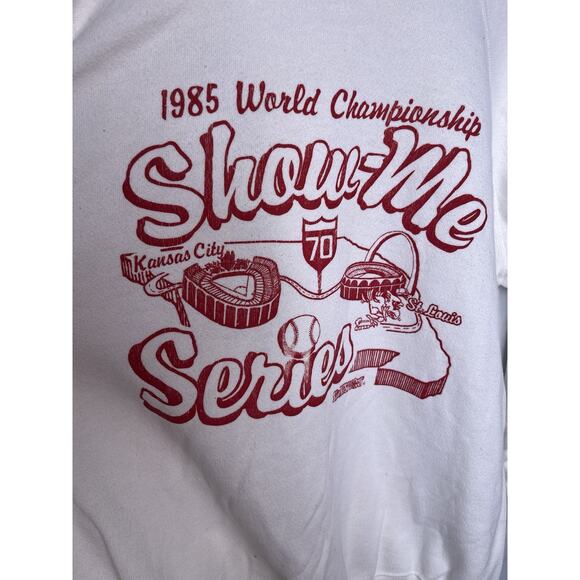 1985 World Series Cardinals Royals Baseball Sweatshirt Size L Show Me MO I-70 - Picture 2 of 8